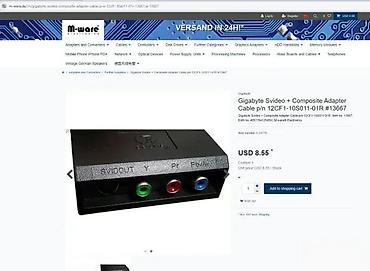 Druga oprema za računare i laptopove: GIGABYTE S‑Video 9‑pin na HDTV komponentni izlaz (Y/Pb/Pr) – — 7