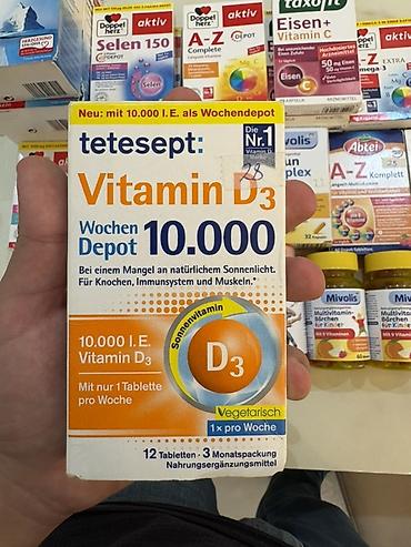 Tetesept Vitamin D3 Wochen Depot 10.000 – həftəlik yüksək dozalı D3