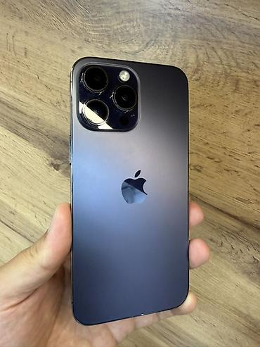 aphone x: IPhone 14 Pro Max, Б/у, 128 ГБ, Deep Purple, Защитное стекло, 100 % — 1