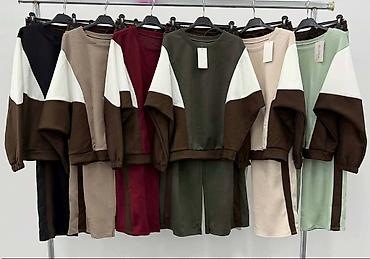 Gornji i donji deo: Dvončani ženski komplet – duks i široke pantalone - Kroj: opušten — 8