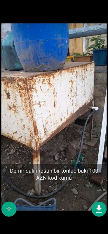 Baklar və çənlər: Bak, Plastik, 1000 l l, İşlənmiş, Ünvandan götürmə — 4