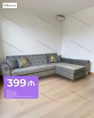 kundur: Künc divan, Qonaq otağı üçün, Parça, Bazalı, Açılan — 1