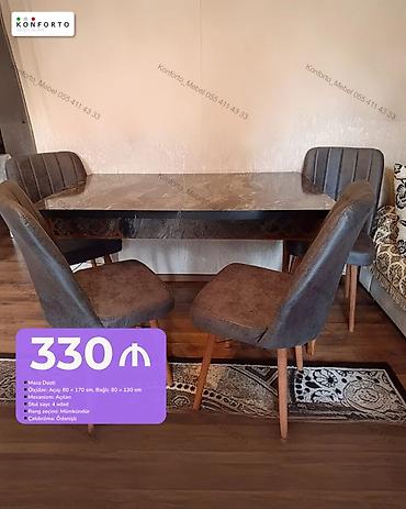 Masa dəsti – açılan mexanizmlə - Komplekt: masa + 4 ədəd stul -