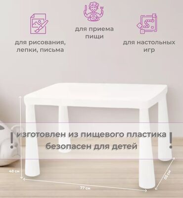 детский стол ikea: Детский стол, Б/у, Пластик, Самовывоз, Платная доставка