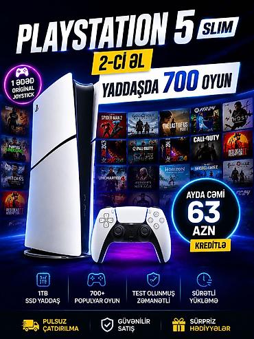 uncharted 5: PlayStation 5 Slim – 2-ci əl Xüsusiyyətlər: - 1 TB SSD yaddaş - — 1