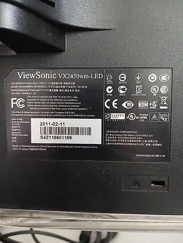 Monitorlar: ViewSonic VX2450wm-LED monitor - Ekran: 24 düym (60 sm), LED arxa — 2