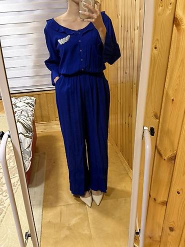 школьная форма: Комбинезон, M, L, XL, цвет - Синий — 2