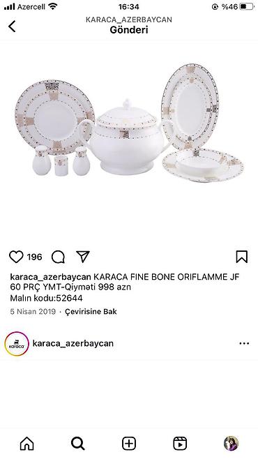 karaca home: Nahar dəsti, Farfor, 12 nəfərlik — 5