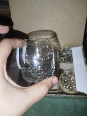 gumus qab: Stəkanlar, rəng - Gümüşü, Şüşə, 6 ədədli dəst, 200 ml, Türkiyə — 2