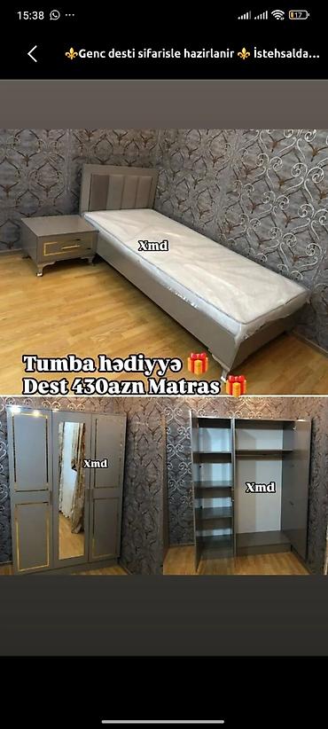 iwlenmiw mebel: Gənc otağı mebel dəsti – sifarişlə hazırlanır. Dəst tərkibi: - Tək — 1