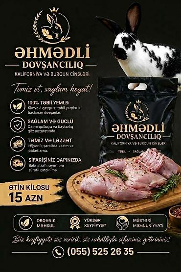 monqol əti: Dadlı, təzə və sağlam dovşan əti - Yerli məhsul – “Saf — 1