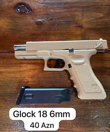 kopuklu silah: Airsoft tapança modelləri – 6 mm BB üçün - Glock 18 (6 mm) — 1