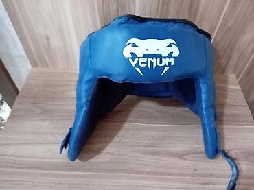 boks kisəsi type 0: Venum boks/kikboks baş qoruyucusu – mavi rəng. - Üz və çənə zonasını — 1