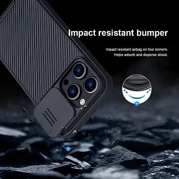 Maske i futrole za telefone: Nillkin CamShield Pro Magnetic maska za iPhone 14 Pro 6.1, plave boje — 10