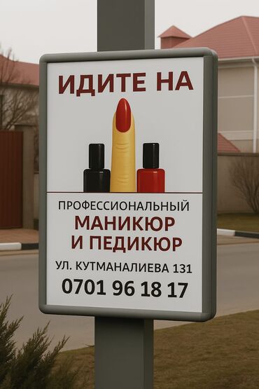 сдаем швейный цех: Выравнивание, Дизайн, Наращивание ногтей, Маникюр, Педикюр, Консультация, Одноразовые расходные материалы, Услуга в 4 руки