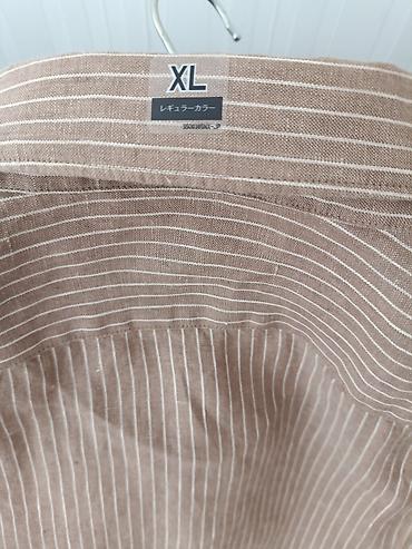 Рубашки: Мужская рубашка, XL, Uniqlo, Новый, цвет - Коричневый, Платная доставка — 11
