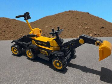 Əkizlər üçün arabalar: Uşaq Elektro Ekskavatoru Traktor 🚧 Uşaq Elektro Ekskavatoru – kiçik