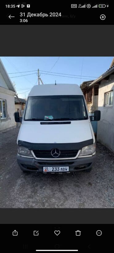 самая дорогая машина в кыргызстане: Mercedes-Benz Спринтер: 2002 г., 2.9 л, Механика, Дизель, Фургон