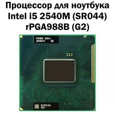 Другие комплектующие: Процессор, Б/у, Intel Core i5, 2 ядер, Для ноутбука
