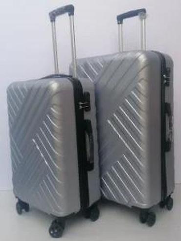 Putni koferi i torbe: Tvrdi kofer za putovanje – srebrni - Materijal: izdržljiva — 14