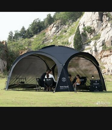 палатка военный: Большой шатер, в черном цвете, в высоту 2,3м; в длину 4,1м; полный