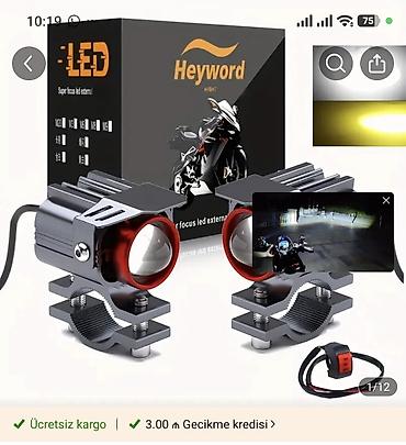 tank x: Heyword motosiklet LED köməkçi faraları – yüksək fokuslu projektor — 1