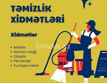 hicama qiyməti: Təmizlik | Ofislər, Mənzillər, Evlər | Ümumi təmizlik, Gündəlik təmizlik, Təmirdən sonra təmizlik