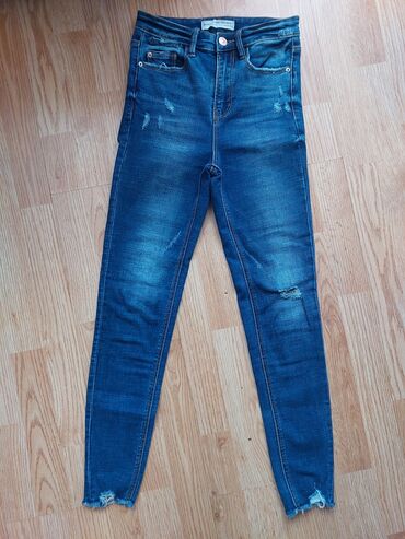 guess jeans karirane pamuk: 24, 34, Pamuk, Visok struk, Skinny