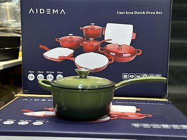 галоген: Набор чугунной посуды AIDEMA — Cast Iron Dutch Oven Set. Состав и — 5