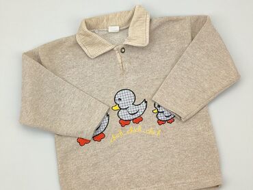 sweterek w róże: Sweatshirt, 3-4 years, 98-104 cm, condition - Fair