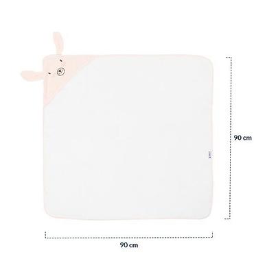 motor: KikkaBoo Peškir sa kapuljačom 90x90 cm – Rabbits in Love - Nežan — 4