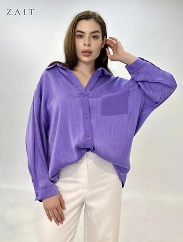 oversize: Рубашка женская ZAIT, свободного кроя oversize. Распродажа женских — 1