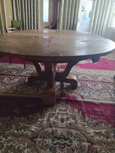 Qonaq masası, İşlənmiş, Açılan, Oval masa