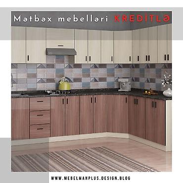 mebelman: Sifarişlə mətbəx dəsti, Özü çəkən petlələr, Sadə laminat, Kredit var, Pulsuz çatdırılma — 2