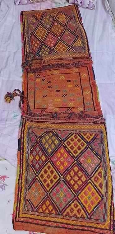 divar dekorları: Əl işi toxunma saxlanc çantası (yorğan/araba yükü üçün kilim tipli — 1