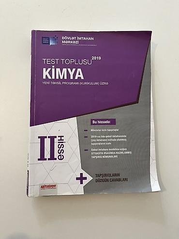 bil: Məhsul: “Kimya – Test Toplusu II hissə” (Yeni Təhsil Proqramı – — 1