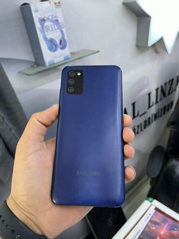 t28 telefon: Samsung Galaxy A03s, 64 ГБ, цвет - Синий, Две SIM карты