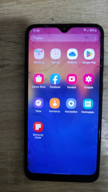 мощный телефон: Samsung A10, Б/у, 32 ГБ, цвет - Синий, 2 SIM