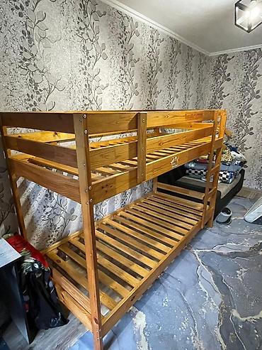 put up: Двухъярусная кровать ИКЕА из массива дерева с двумя матрасами. В — 4