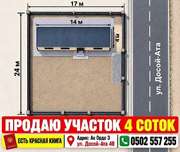 Жер тилкелерин сатуу: 4 соток, Курулуш, Кызыл китеп — 2