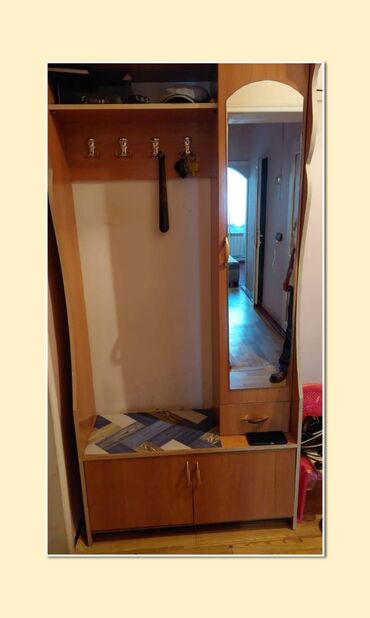 qapi icliyi: İşlənmiş, Açılan, 2 qapılı Düz dolab, Dəhliz dolabı