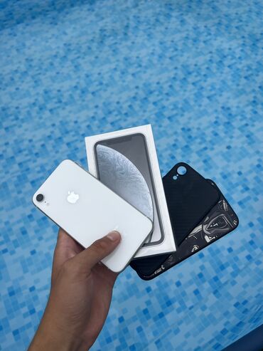 iphone xr купить в рассрочку: IPhone Xr, Колдонулган, 64 ГБ, Ак, Коргоочу айнек, Каптама, Кабель, 78 %