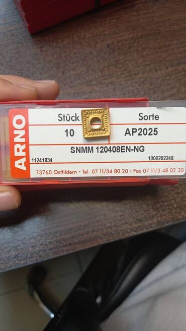 İstehsal avadanlığı: Dəzgah alətləri və kəsici lövhəciklər (freze və torna üçün) — 13