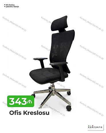 Ofis Kreslosu - Tənzimlənən başlıq və bel dəstəyi - Nəfəsalan mesh