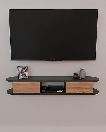 Ostali nameštaj: Zidna TV polica – moderni viseći konzolni element Zidna polica Verona — 2