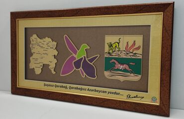 Şəkillər, tablolar: Şuşasız Qarabağ, Qarabağsız Azərbaycan yoxdur. Ölçüləri: 72 # 39 sm — 2