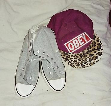 kožne patike: Komplet: patike i snapback kačket - Patike: niski model, broj 40 — 1