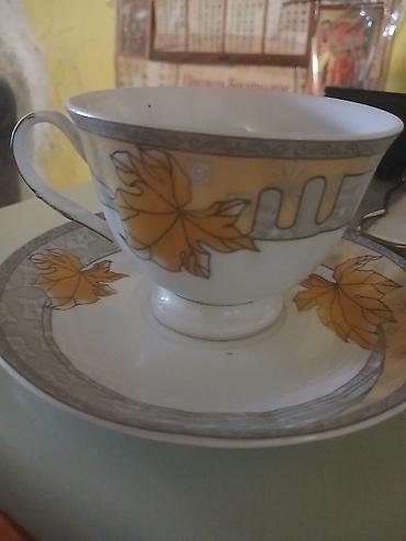 maxi staklene case: Porcelanska šoljica sa tanjirićem za čaj/kafu - Materijal: porcelan - — 1