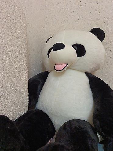 buz dovru yumsaq oyuncaqlar: Böyük ölçülü panda plyuş oyuncağı - Nəhəng ölçü: oturaq halda belə — 1
