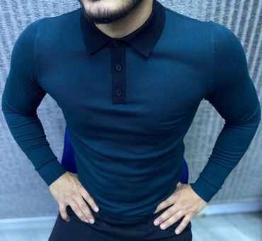 Sviterlər: Kişi üçün uzunqol polo sviter. - Dörd rəng variantı: tünd — 1